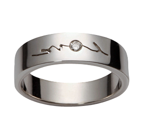 Classic Love [5] Wedding Rings | 9k White Gold